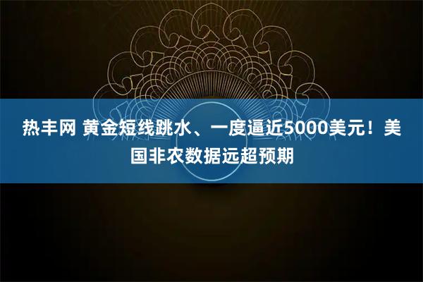 热丰网 黄金短线跳水、一度逼近5000美元！美国非农数据远超预期